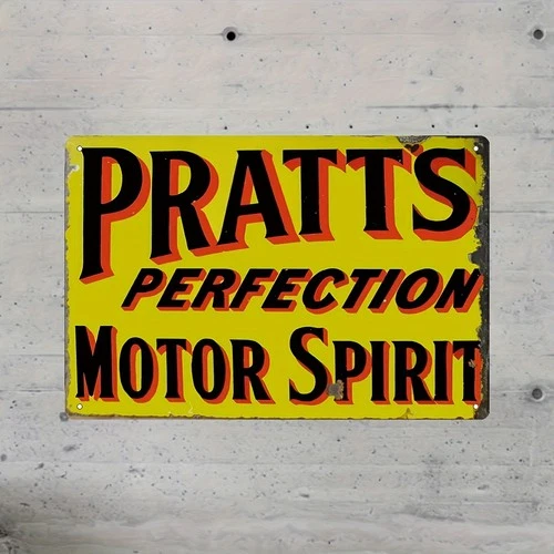 Pratts Perfection Motor Spirit Vintage Tin Metal Signs Home Décor 8x12 Retro Sta