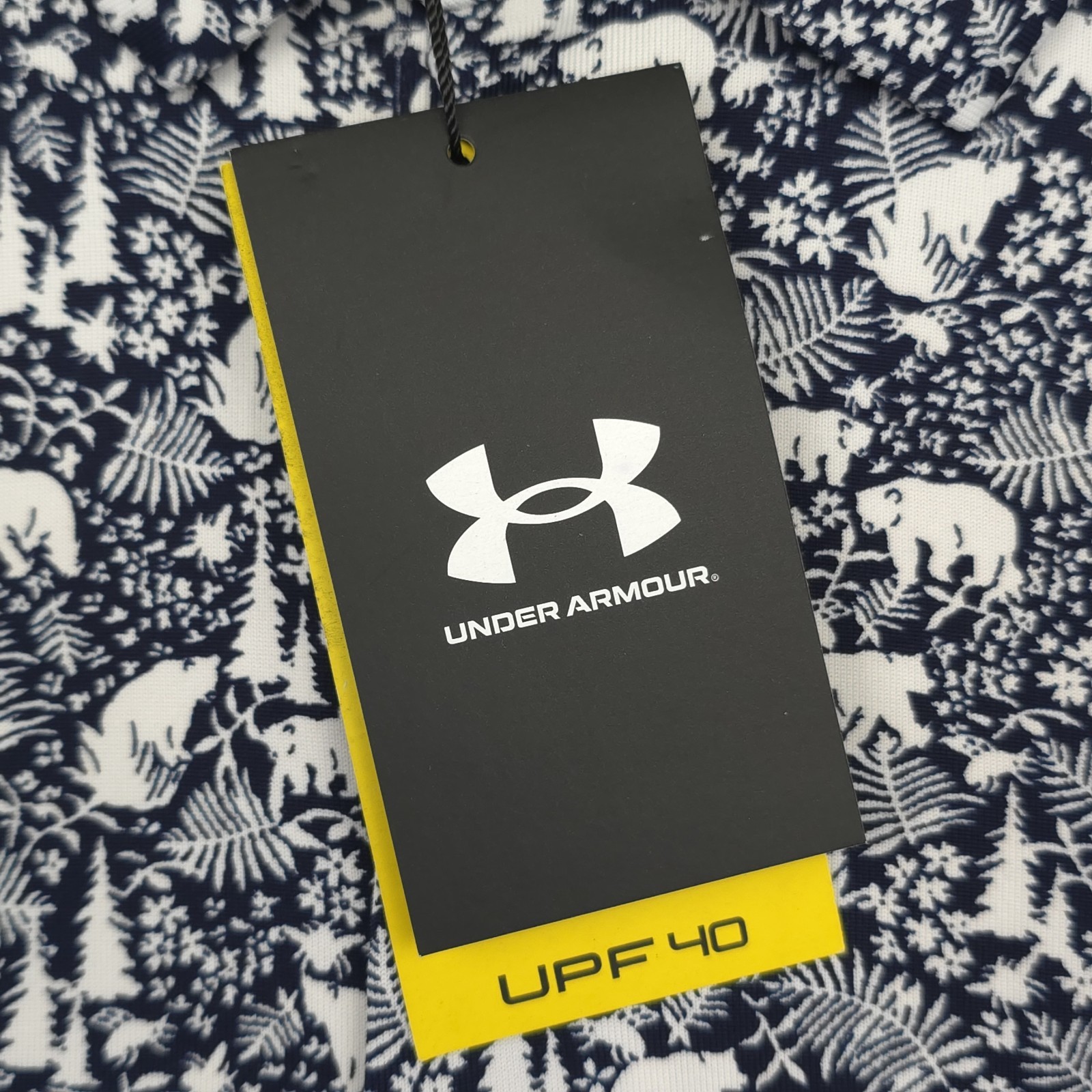 Under Armour UA Men's Playoff 3 Blue Bear Forest Printed Polo Shirt Size XL NWT thumbnail 6