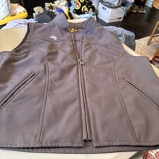 Men’s Wyoming Traders Vest Sz XL Charcoal Softshell Open Pockets Fleece Lined