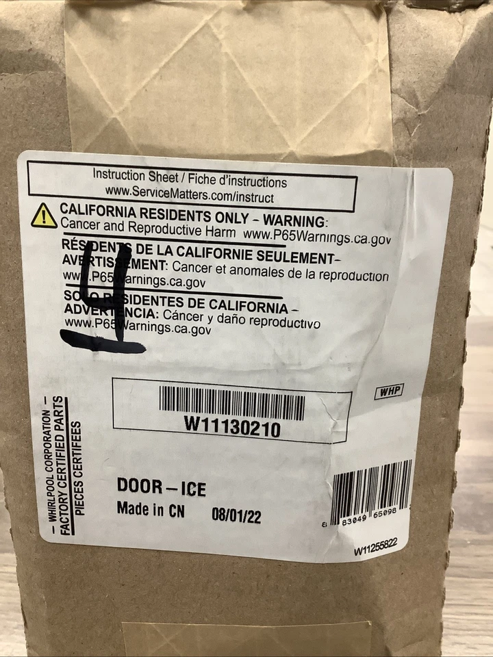 W11130210 New Whirlpool Refrigerator Ice Genuine OEM - Image 3 of 3