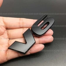 Car Styling V6 Engine Logo 3D Metal Emblem Rear Trunk Badge Sticker Decal Black