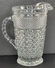 Vintage Anchor Hocking Wexford 2 Quart Glass Pitcher Diamond Pattern 9.5" tall