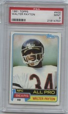 1981 Topps #400 Walter Payton PSA 9 Mint HOF Chicago Bears Sweetness 