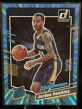 2023-24 Donruss Jordan Hawkins Rated Rookie Holo Light Blue Laser /25 #219