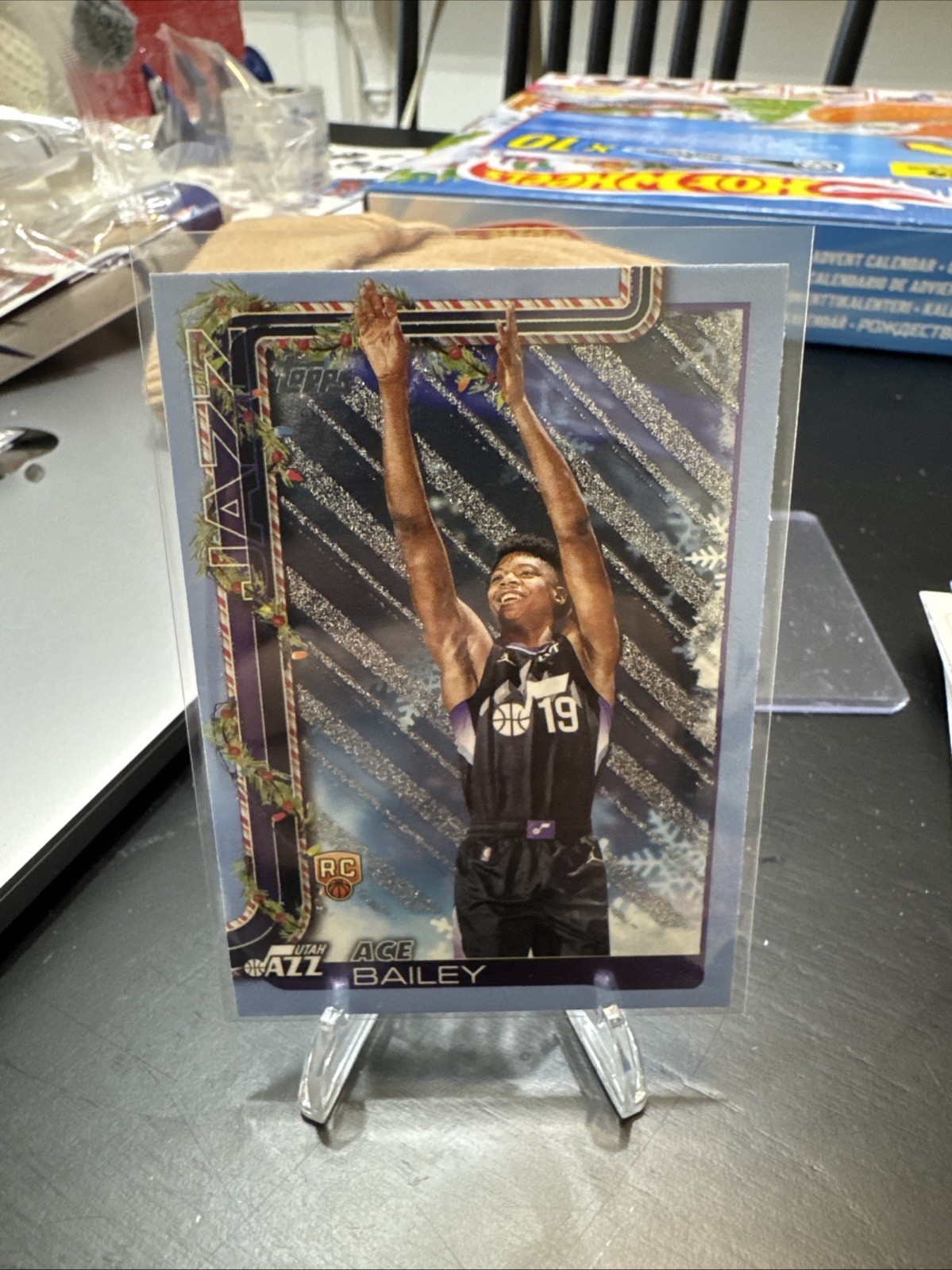 2025-26 Topps Holiday - Ace Bailey #H165 Holiday Light Blue & White Glitter (RC)