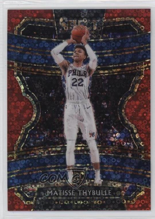 2019 Panini Select Concourse Hybrid Red Disco Prizm 38/49 Matisse Thybulle 00ma