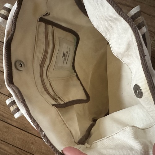 Borsa a tracolla American Eagle Outfitters borsa in tela beige - Foto 11 di 12