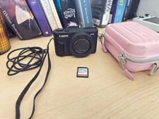 Canon PowerShot G7X mark ii 20.1MP Black Compact f/1.8 4.2x Zoom 64GB SD