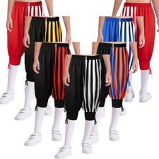 Boys Pants Stripes Trousers Waistband Costume Parties Renaissance Clothes Fit