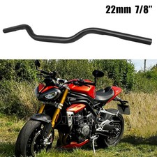 Motorcycle 7/8'' 22mm Drag Bar Handlebars Black For Triumph Speed Triple 1200