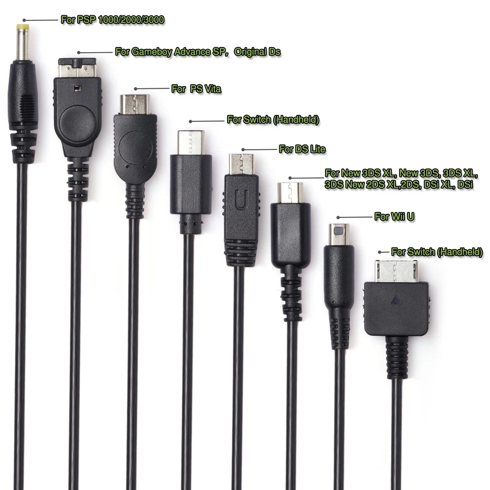 Mart Cobra - 8 in 1 Nintendo USB Charge Cable - DS 2DS 3DS Switch WiiU PSP [New] - Image 2 of 4