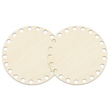 4 Inch Crochet Basket Base, 2 Pcs Basket Bottoms Round Wood Base for Crochet