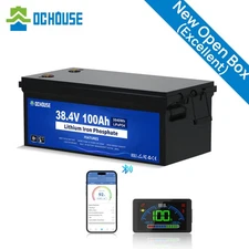 36V 100Ah LiFePO4 Lithium Battery Deep Cycle for Golf Cart Bluetooth，Used