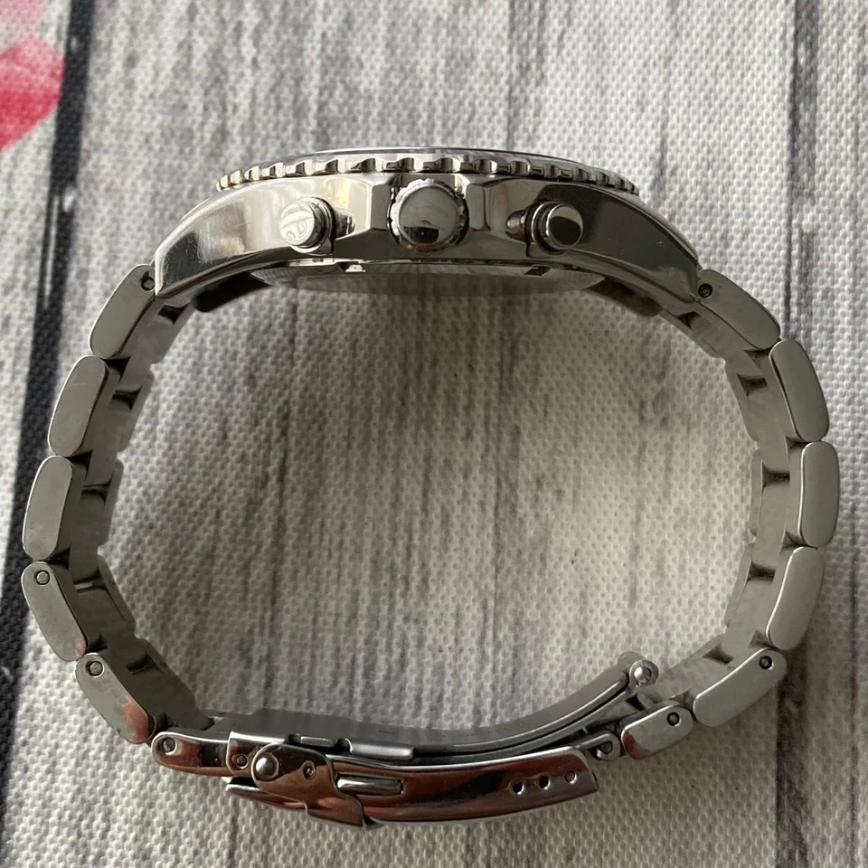 Bulova Watch Mens Chronograph Divers Style Blue Dial All Steel 42mm Case - Image 4 of 4