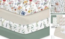 Crib Sheets 4 Pack, Baby Crib Sheet Set for Standard Crib Wildflower  Leaves