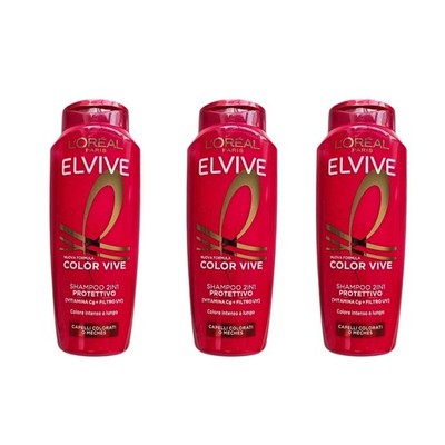 L'Oreal Elvive Color Vive Shampoo 2in1 Protettivo 250ml 3er Pack.