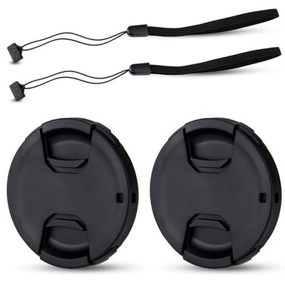 Lens Cap Cover 2-Pack 55mm with Cap Keeper for Nikon D3500 D3400 D5600 D7500