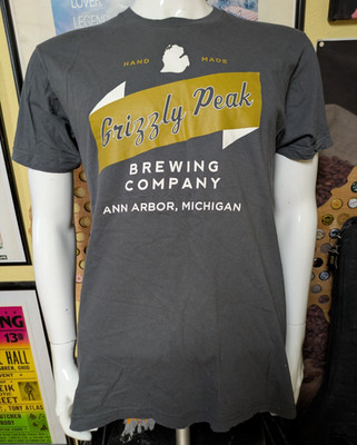Grizzly Peak Ann Arbor MI Logo T Shirt Adult Large Craft Beer Nice