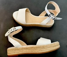 Vince Camuto Kathalia Women's Sz 8.5   Espadrille Platform White Leather