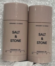 Salt & Stone Bergamot & Hinoki Natural Deodorant Gel 2.6 oz X2