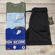 Boys Lot Of Clothes For Spring/Summer Size L 10-12 . NWT 3 S/S Shirts, Shorts