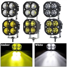 3 Led Pods Light Ba Spot Flood Offroad Driving Fog Lamp Work Light Motorcycle