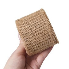 1 Inch 2.5cm x 15Ft Natural Jute Burlap Ribbon Fabric Gift Wrap Crafts