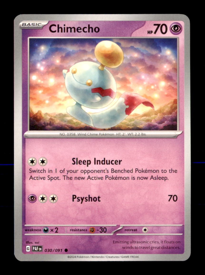 Chimecho 030/091 Common Paldean Fates Pokemon Near Mint