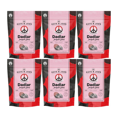 6-pack Dave & Jons Peacemärke Date Candy 125g Strawberry Licorice No Added Sugar