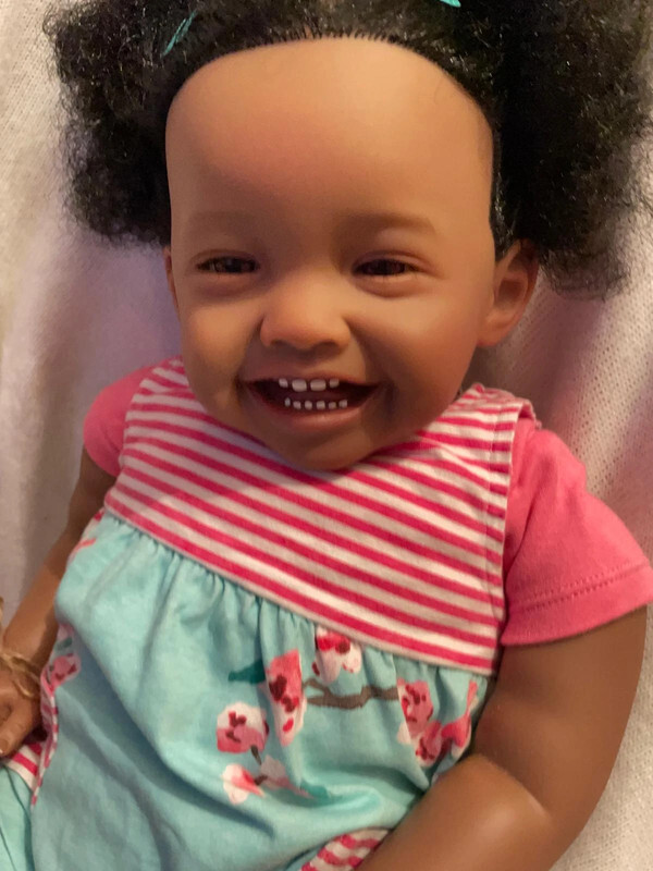 STAR A chunky bi racial Cute baby reborn doll with lovely