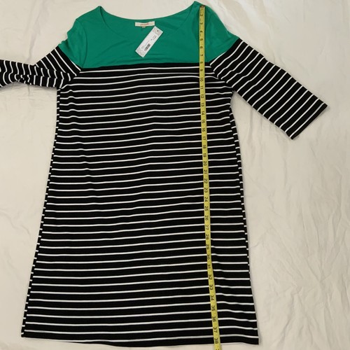 Stitch Fix Pomelo Rowson Striped Shift Dress Black Green Size XL New with Tags - Picture 14 of 16