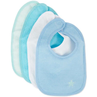 4er Set Baby Sabber Lätzchen Dreieckstuch Musselin Spucktuch Baumwolle Latz Bunt - Bild 1 von 4