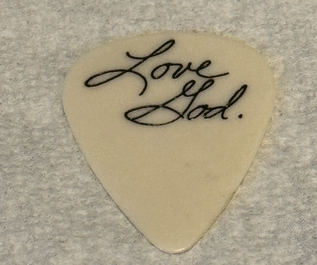 PRINCE GUITAR PICK VINTAGE LOVE GOD 1984 PURPLE RAIN TOUR THE