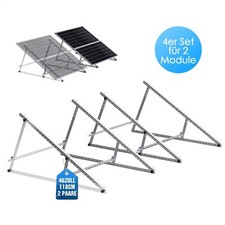 4X Solarmodul Neigungshalterungen Verst&auml;rkte 118cm PV Halterung Flachdachmontage