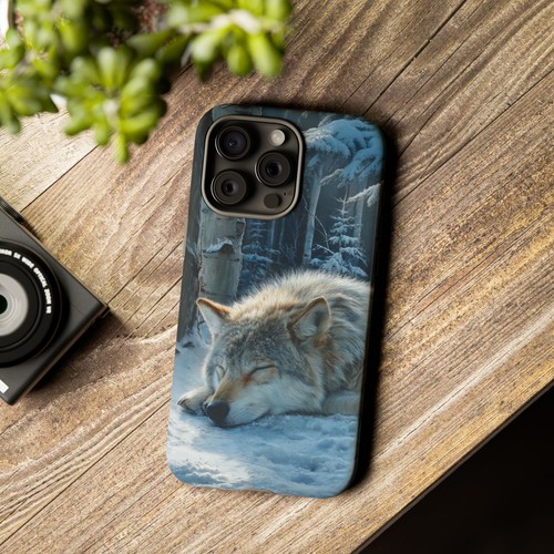 Wolf Sleeping Snowy Forest Phone Case for iPhone, Samsung Galaxy, Pixel - 第 39/240 張圖片