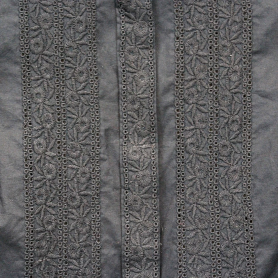 Paul & Joe Camisa Gótica Bordada Negra Abotonada Puños Talla 2 Hecha en Francia Foto 4 de 4