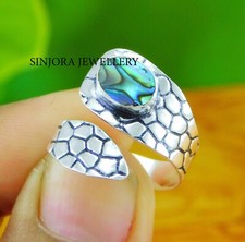 Abalone Shell Gemstone 925 sterling silver handmade Gift Ring US size 5 to 13