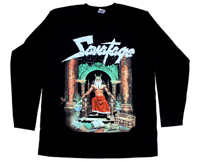 SAVATAGE HALL OF THE MOUNTAIN KING NEW SHORT LONG SLEEVE BLACK T-SHIRT 345XL