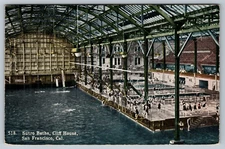 Postcard Interior View Sutro Baths near Cliff House San Francisco California A13