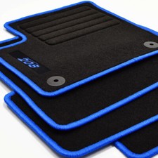 Mattenprofis Velours Logo Fußmatten für Peugeot e-208 e208 ab Bj. 2019 blau