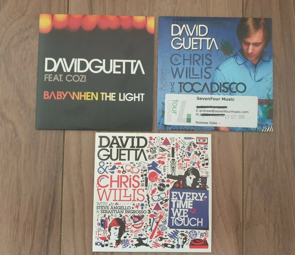 David Guetta - 3 x Rare Early Promo CD Singles - Tomorrow Can Wait/Baby When The - Image 2 of 4