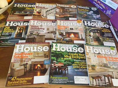 This Old House Magazine Lot of 11 Issues. 2006-2008