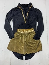 Unbranded Black Gold Sparkle Halloween Outfit 