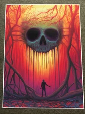 Surreal Skull in Forest of Twisted Roots Poster 18x24in