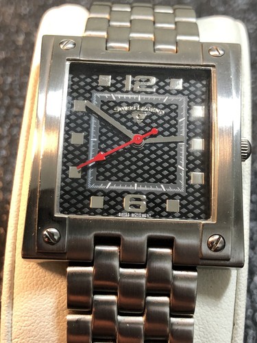 Swiss Legend Rectangle Tank Men’s Dress Watch Stainless WR30M New Battery - Picture 20 of 22