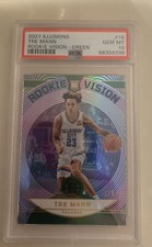 2021-22 Illusions Tre Mann Rookie Vision Green 2/5 PSA 10 - POP 1