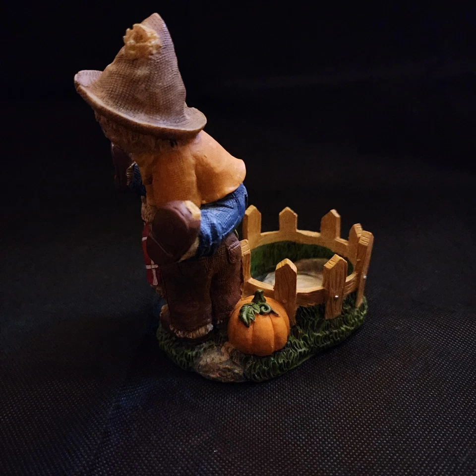 Yankee Candle Tea Light soporte votivo espantapájaros saltar Halloween otoño 4”x6” Foto 4 de 4