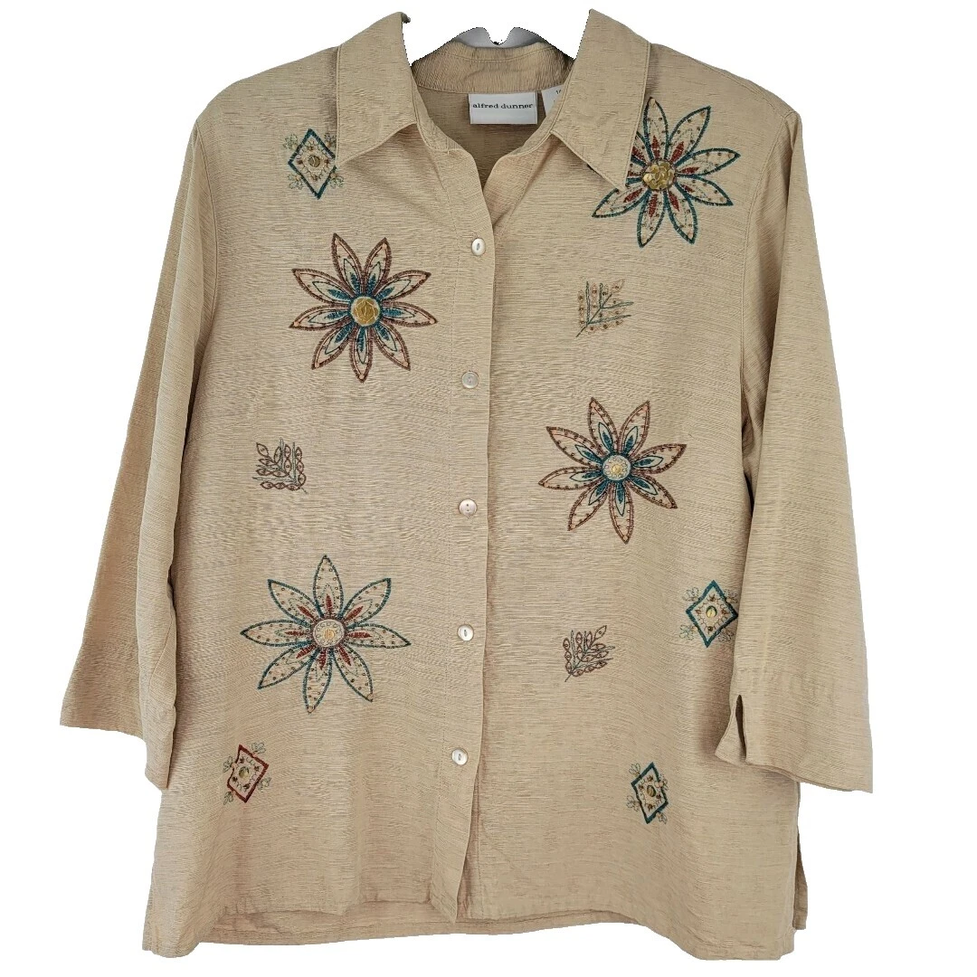 Top de flores de seda Alfred Dunner para Mujeres