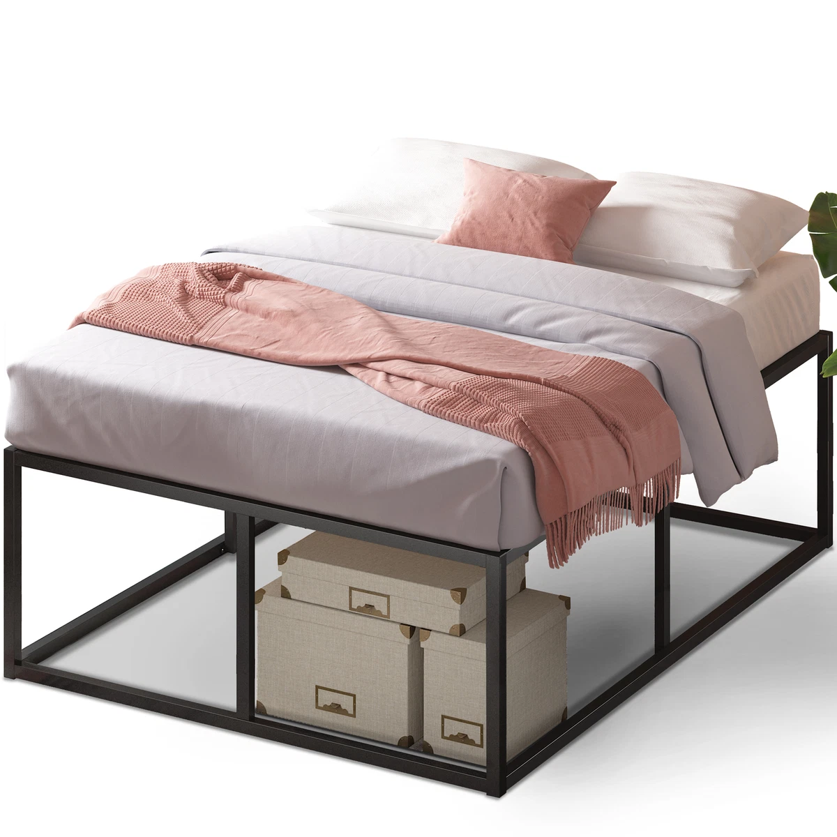 Zinus Joseph Bed Frame QUEEN DOUBLE KING SINGLE High Metal Base eBay