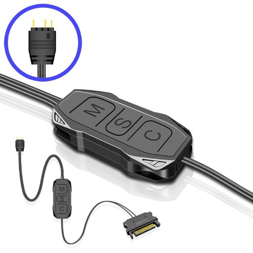 5V 3Pin to SATA Power Supply Remote Control Mini RGB ARGB Controller for Chassis - Picture 7 of 8